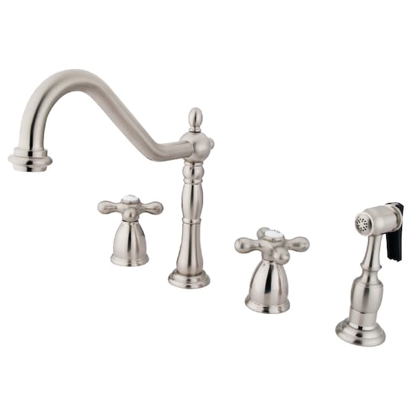 Widespread Kitchen Faucet, Brushed Nickel